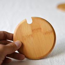 Three picks round bamboo lid environmental protection natural bamboo cup lid mug ceramic glass lid Wooden lid