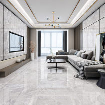 Hongyu ceramic living room imitation marble floor tiles 800x800 tile floor tiles Vitrified brick gray floor tiles