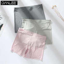 Flat Corner Briefs Female Ice Silk Unmarks Safety Pants Anti-Walk Lady Corner Shorts Underpants Bottom Pants Pure Cotton Crotch Summer Thin