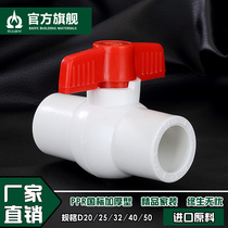Thickened PPR all-plastic ball valve 4 points 6 points 1 inch flat mouth hot melt PPR valve PP water pipe fittings accessories
