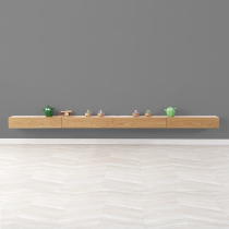 Wall-mounted TV cabinet Simple modern solid wood narrow small apartment Nordic ultra-thin wall-mounted hanging wall shelf
