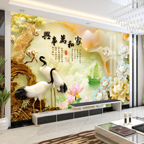 Chinese family and bamboo wood fiber integrated board modern minimalist TV background wall panel decoration three-dimensional film and television wall panel