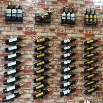 Restaurant on the wall wine display rack hanging wall wine glass shelf bar winery wall rack rack