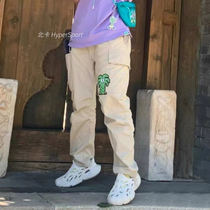 Xiao fight with LiNing Li Ning xSTEVEN United name Cartonembroidery straight through casual long pants AKXR479-1