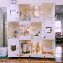 Solid wood three-layer cat villa cat cage Pet shop Cat display cabinet Breeding cabinet Cat delivery room Cat house Cat cabinet customization