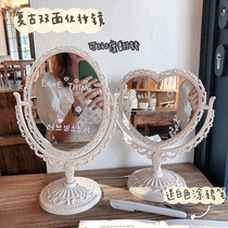 ins Wind Home makeup mirror student girl heart simple desktop mirror high definition vanity mirror female magnifying Beauty Mirror