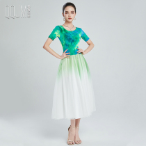 Modern dance dress dress 2021 new female summer waltz dance temperament waist thin ballroom dance square dance skirt