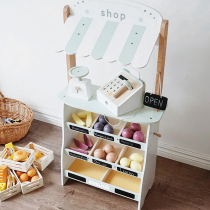 Childrens supermarket cash register House convenience store push baby simulation sales table girl shopping cart toy set