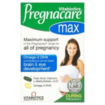  British Vitabiotics Pregnacare Max Pregnancy Multivitamin Folic Acid DHA Fish oil Calcium Supplement