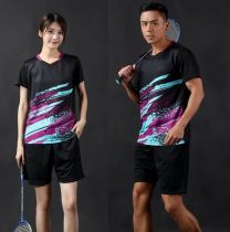 Special offer new badminton suit suit couples clothes mens and womens quick-drying sports team uniform table tennis tennis clothes summer group purchase