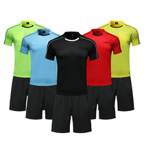 Football referee suit suit male adult college sports match printing short sleeve jersey team uniform training suit