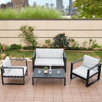 Nordic simple aluminum alloy sofa Garden Garden Villa Terrace Balcony Leisure outdoor sofa