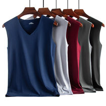 Male Cavet vest No-mark velvety warm vest mens autumn winter plus suede thickened sleeveless bottom waistcoat waistcoat waistcoat