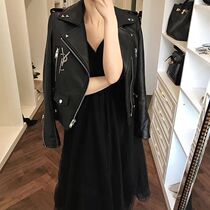  2021 spring new sheepskin leather leather clothing womens short slim motorcycle jacket thin jacket Korean version of the tide