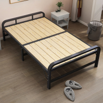 Folding sheets Family lunch break bed 1 meter small bed Simple rental room Steel wire bed Iron frame wooden bed Double bed