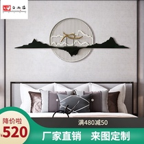 Light luxury sofa background wall decorative painting creative new wall hanging living room wall modern iron metal New Chinese style