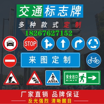 Traffic signs Road signs reflective signs Aluminum plate road signs Speed limit signs Height limit warning signs customization