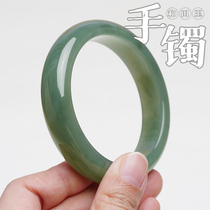 Ice through warm and delicate Hetian jade bracelet womens jade bracelet ladies jewelry lake water green jade bracelet