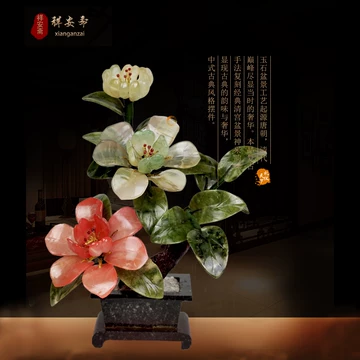 景泰蓝玉石牡丹花盆景摆件-景泰蓝玉石牡丹花盆景摆件促销价格、景泰蓝