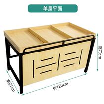Supermarket fruit rack storage rack Convenience store small trapezoidal fruit rack Wooden dry goods store pile head rack container