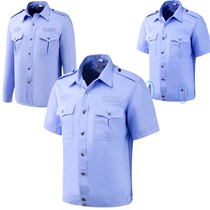 Summer duty wear short sleeve shirt men long sleeve shirt coat half sleeve clip spring and autumn security work clothes
