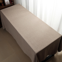 Tablecloth enlarged blended rectangular tablecloth solid color meeting book tablecloth coffee table tablecloth Chinese dining table fabric customization