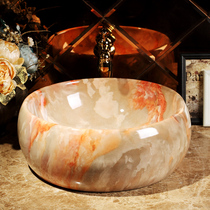 Ceramic table basin Art basin Basin Round marble basin Bathroom Wash basin Wash basin Household single basin