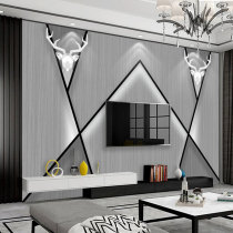 Living room TV background wall wallpaper 3d three-dimensional seamless geometric lines mural simple modern film and television Wall cloth wall cloth