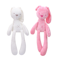 Cute plush long footed white bunny doll baby toy surei coddled baby appeasement with sleeping doll paparazzi