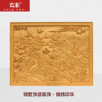 Villa exterior wall decoration relief European foam eps relief villa door head outdoor foam Mountain Flower