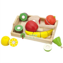 Boutique recommended boutique childrens wooden toys play house cut to see vegetables and fruits Chile wooden kitchen play