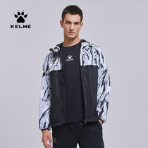 KELME kalmei sports coat mens outdoor football running training rain-proof windbreaker casual fashion clip jacket jacket