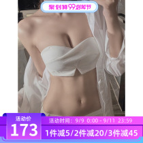 Strapless underwear womens small breasts gather sexy chest anti-light thin non-steel adjustable pen bra summer