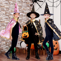 Halloween childrens show costume cloak cos magician cloak boys and girls masquerade performance
