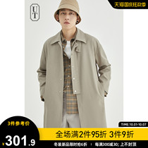 Mens windbreaker long 2021 new spring and autumn casual jacket Korean version of the trend handsome loose cloak men