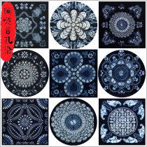 Yunnan ethnic characteristic handmade plants tie-dyed cotton Thorn embroidery creative home restaurant coffee house decoration tablecloth