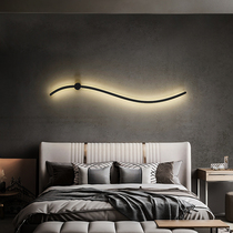 Long wall lamp Creative minimalist S-shaped bedroom bedside lamp Nordic modern simple light luxury living room background wall lamp