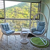 Balcony hanging basket rattan chair swing cradle hanging chair indoor home birds nest hammock lazy courtyard table and chair leisurely furniture