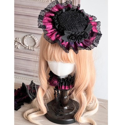 taobao agent [MAID] The Banquet of the Cup lolita hand -made small objects, small hoodes, and corners with neck with Gothic headdress