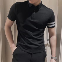 High end polo shirt mens 2021 summer New Harbor style T-shirt mens short sleeve Joker trend simple slim half sleeve tx