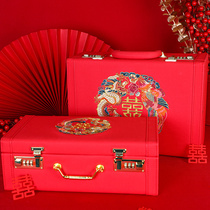 Gift box ritual gold box Chinese deposit box gift box money box red hand gift box dowry box password lock