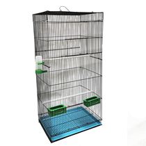 Wire bird cage plus high villa oversized bird cage Parrot Xuanfeng Xuanfeng Tiger skin Peony bird folding bird cage