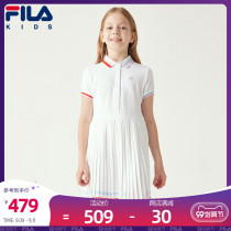 FILA Phila childrens dress girl dress 2021 Autumn New polo collar childrens skirt tide