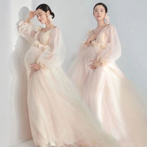 New photo studio theme photo wedding dress beauty Ji photo mommy dress pregnant fairy beauty art photography dress