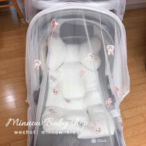 South Korea ins stroller mosquito net summer full cover universal baby embroidery gauze stroller mosquito cover breathable