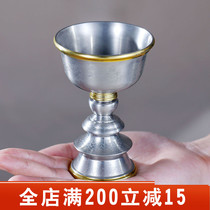 Ghee lamp holder Indian pure copper handmade butter lamp eight auspicious lamp for home Buddha long Ming lamp holder for Buddha lamp