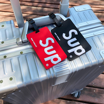  Suitcase listing Boarding pass tag Check-in suitcase luggage tag Cartoon creative label pendant anti-loss tie rod