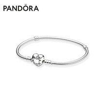  Pandora Pandora official website Moments Heart-shaped buckle bracelet 590719 girls simple gift