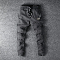Jogger Pant Autumn Winter New Plus Suede Casual Pants Damp Mens Pants Youth Sport Long Pants Thick Sweatpants