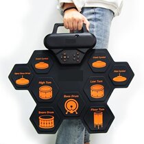 Portable electronic drum hammer children practice hand roll drum practice hand pedal rehearsal room pad beginner drum kit